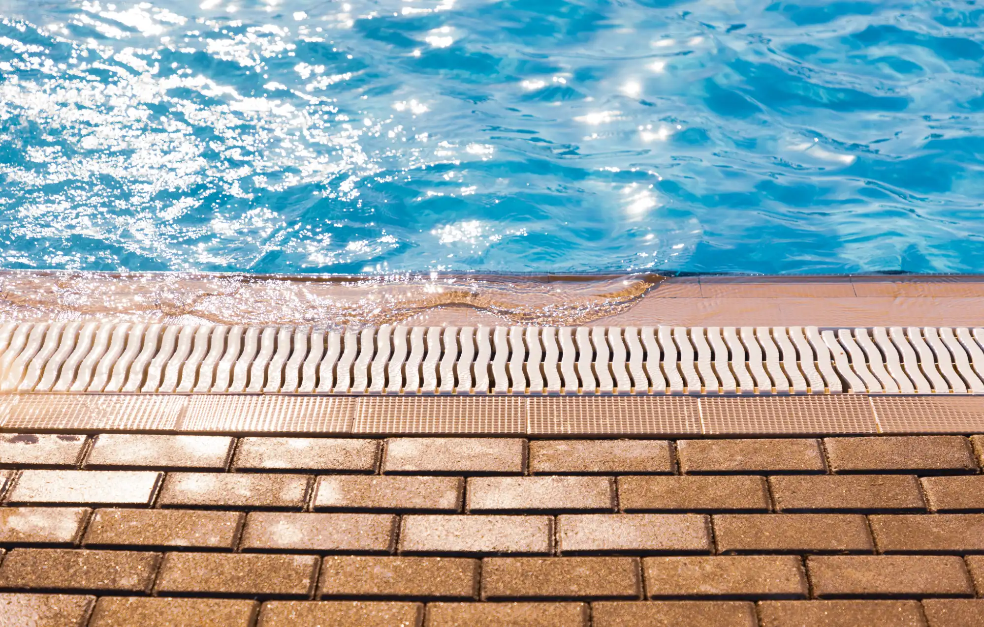 Edge of a swimming pool